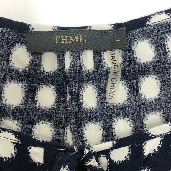 THML print top with multicolored Aztec shoulders size Large - Picture 7 of 8